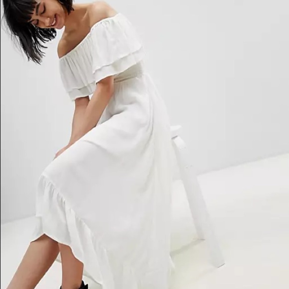 River Island Bardot Off The Shoulder Maxi Dress - Picture 9 of 9